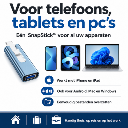 SnapStick | Nooit meer foto's verwijderen omdat uw geheugen vol is