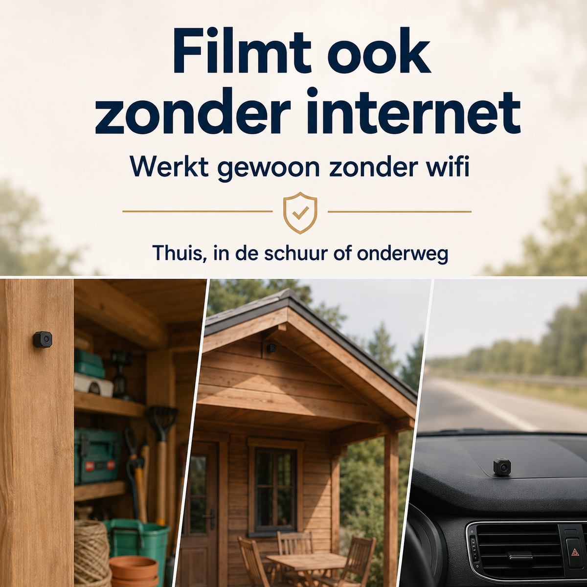 MiniCam™ | Live meekijken én opnemen zonder wifi of stroom