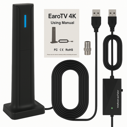 EaroTV 4K | Krijg gratis HD-zenders zonder kabel, smart-tv of Wi-Fi