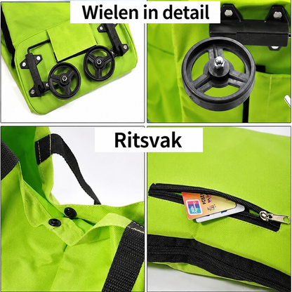 EasyCarry™ – Nooit Meer Tillen: Rol Je Boodschappen Moeiteloos Mee