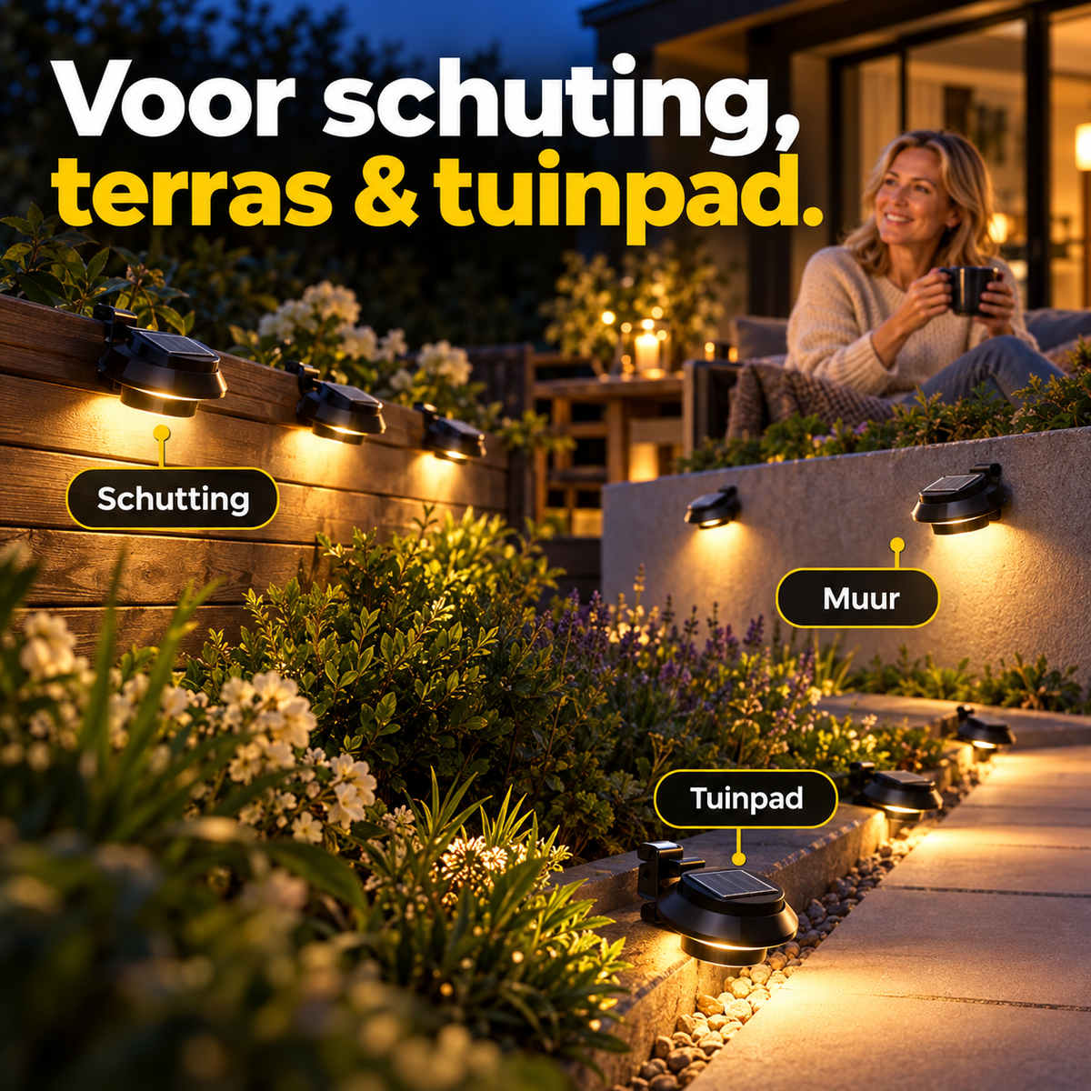 SolarGlow™ | Verlicht uw tuin zonder kabels, stopcontact of stroomkosten | 1+1 gratis