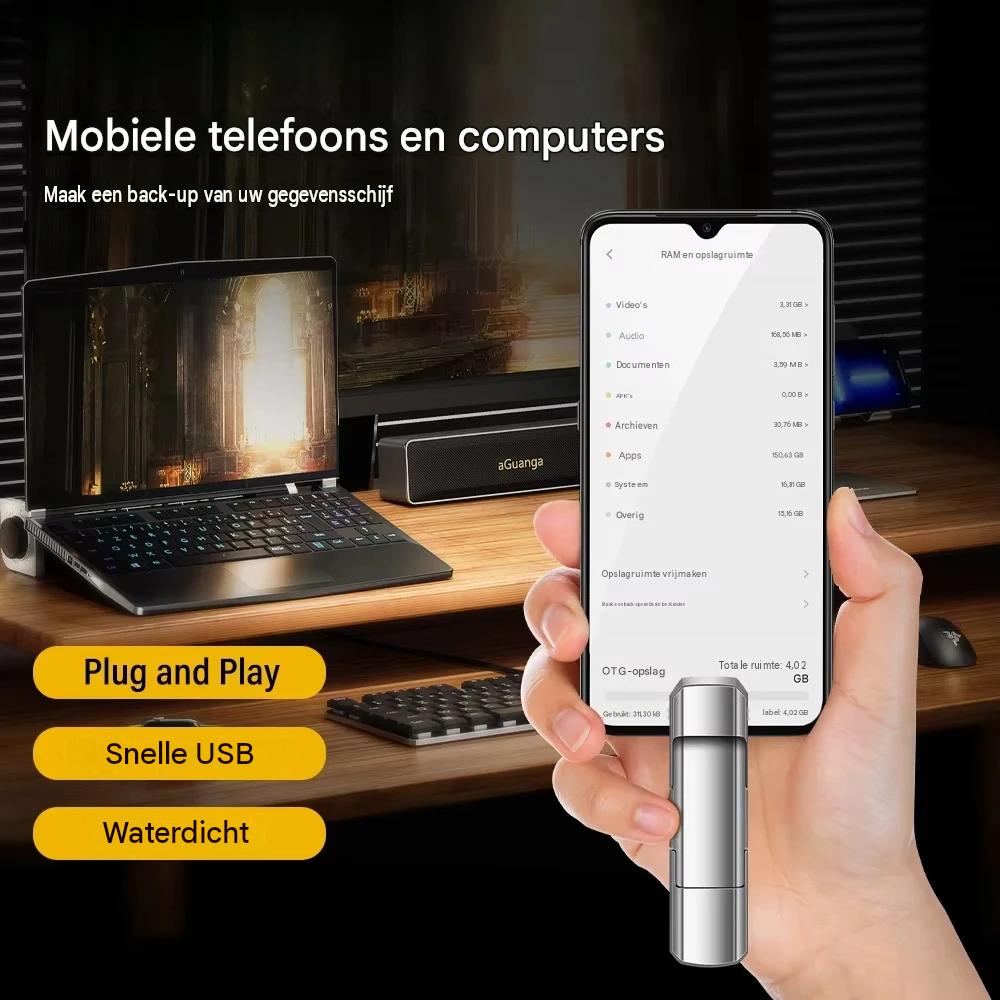 Geheugenstick voor telefoon, tablet, computer en laptop