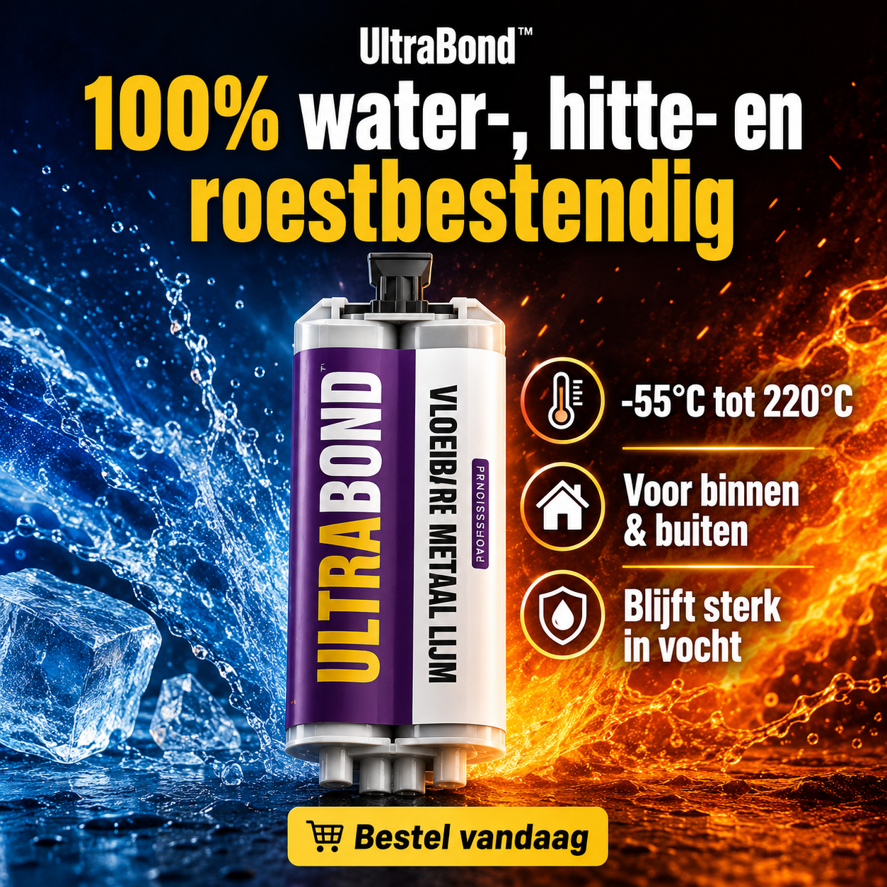 UltraBond™ – Herstelt Metaal Snel & Eenvoudig Zonder Lasapparaat | 1+2 gratis