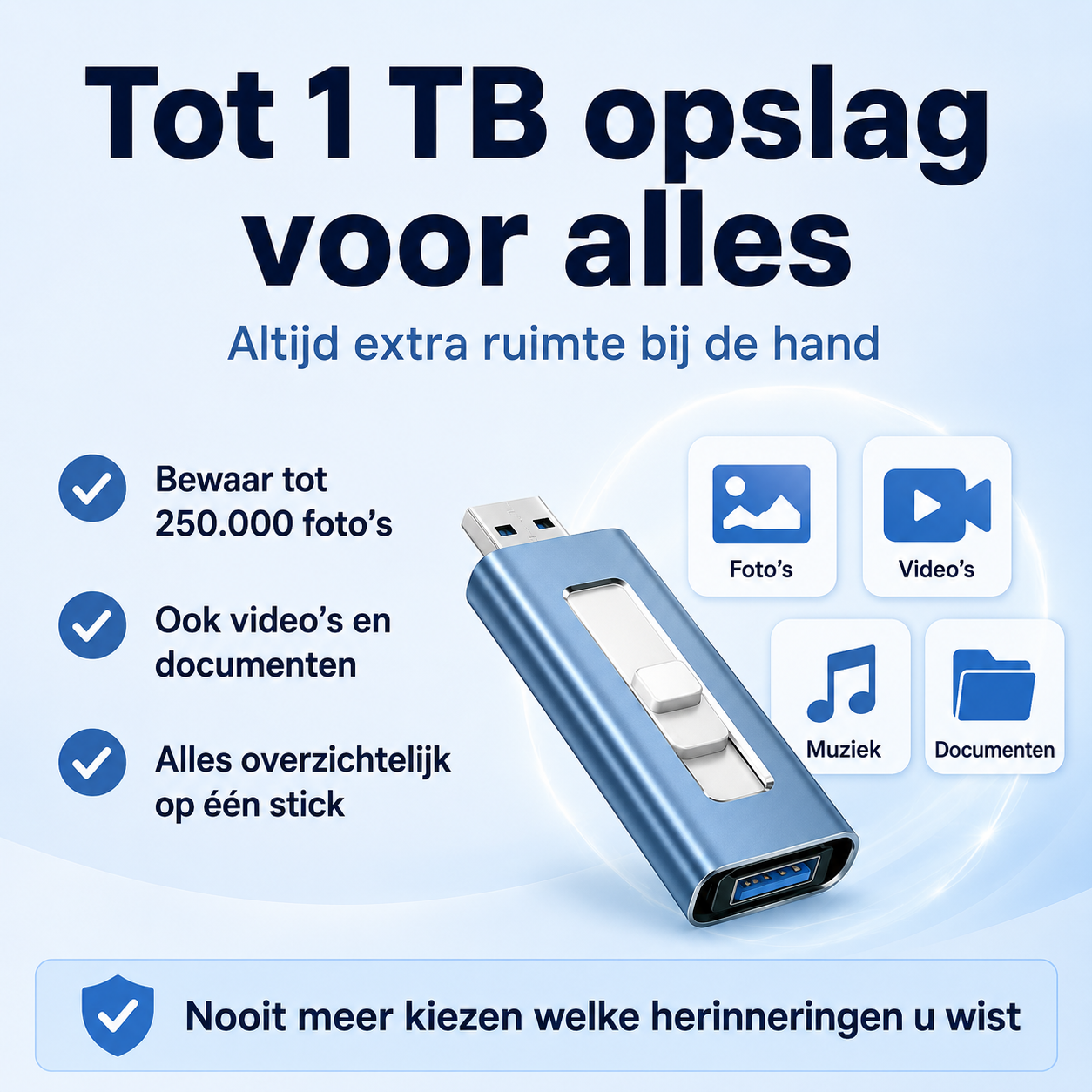 SnapStick | Nooit meer foto's verwijderen omdat uw geheugen vol is