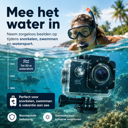 ActionPro™ | Waterdicht, Stofvrij En Schokbestendig Voor Elk Vakantieavontuur