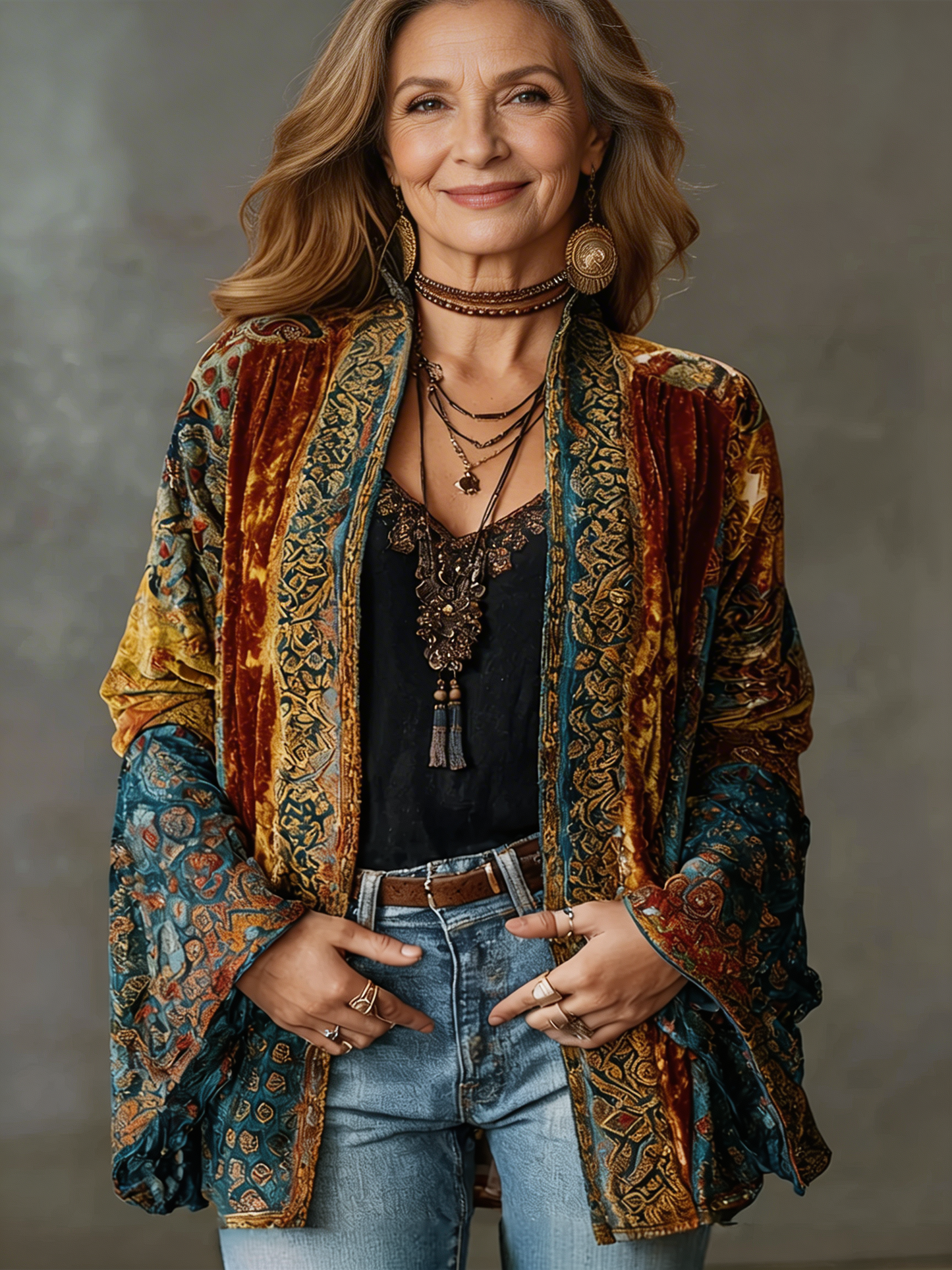 ESMÉE | BOHO VEST MET GEBORDUURDE DETAILS