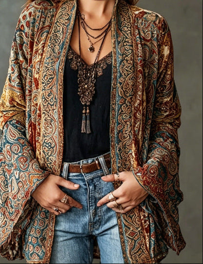 ESMÉE | BOHO VEST MET GEBORDUURDE DETAILS