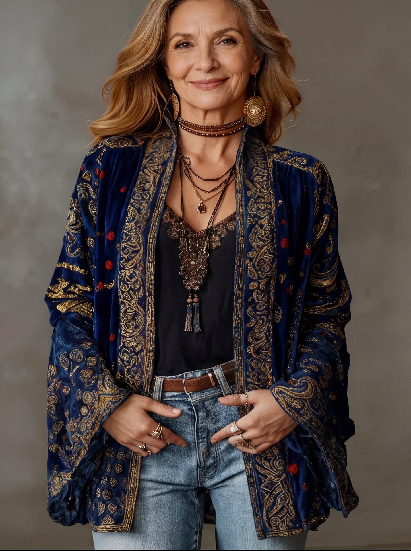 ESMÉE | BOHO VEST MET GEBORDUURDE DETAILS