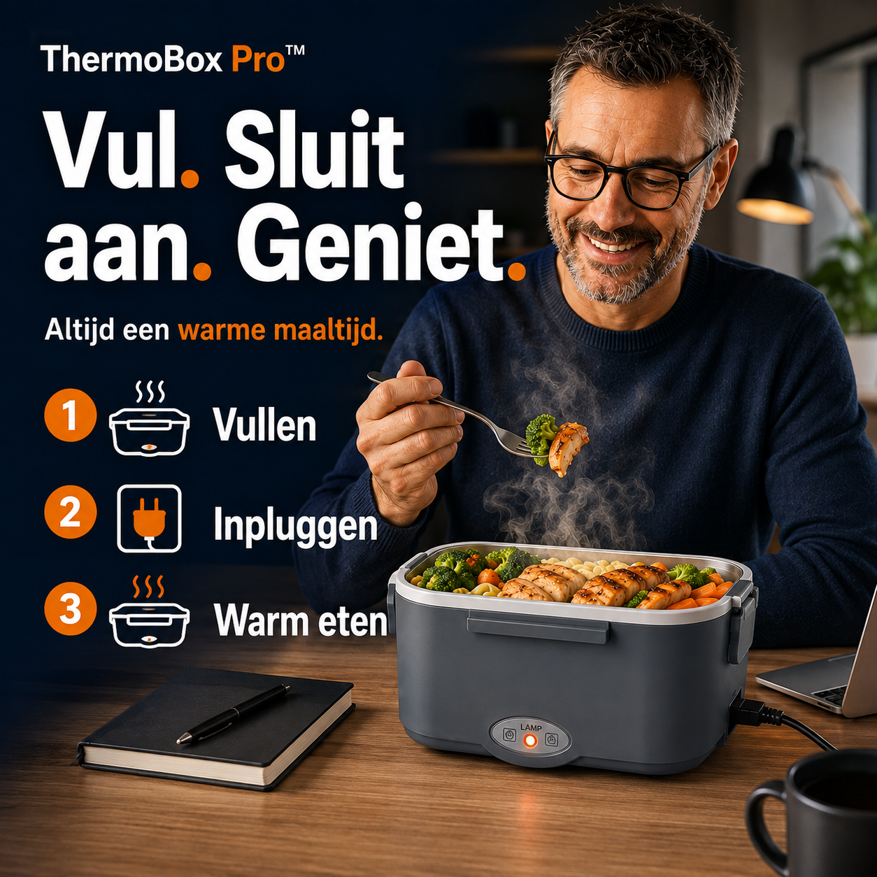 ThermoBox Pro™ – Warm Eten Waar U Ook Bent: De Slimme Magnetron-Vervanger