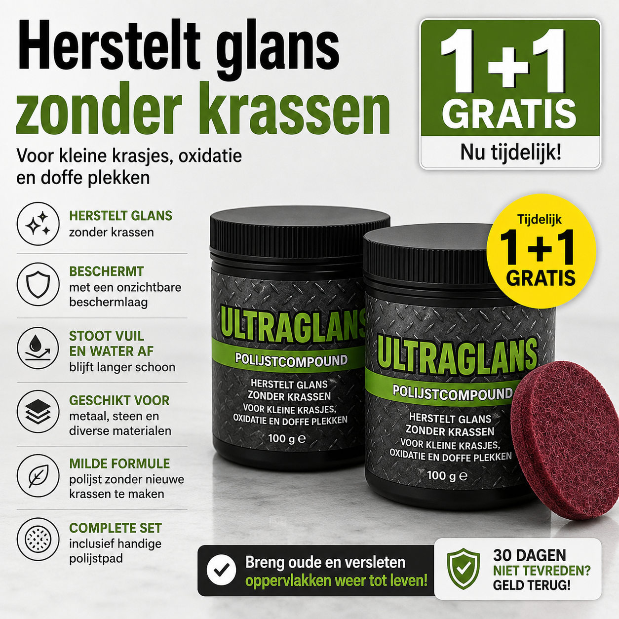 GlossRestore™ | Verwijdert krassen en doffe plekken direct  | 1+1 gratis