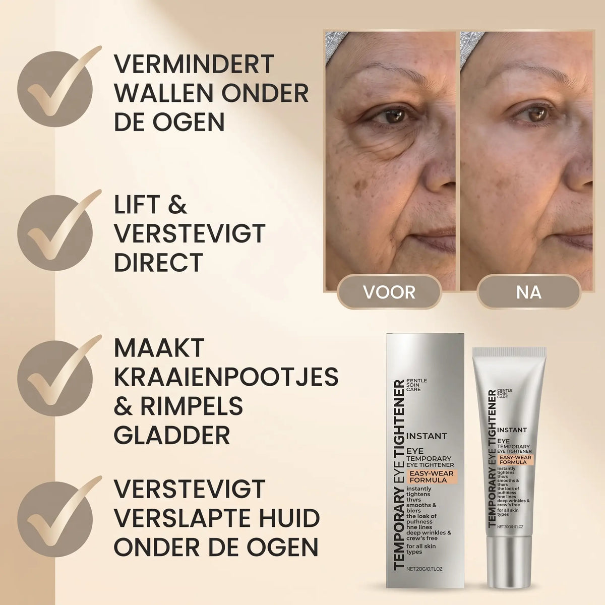 EyeLift™ | Laat wallen verdwijnen & strijk rimpeltjes glad in enkele minuten | 1+1 gratis