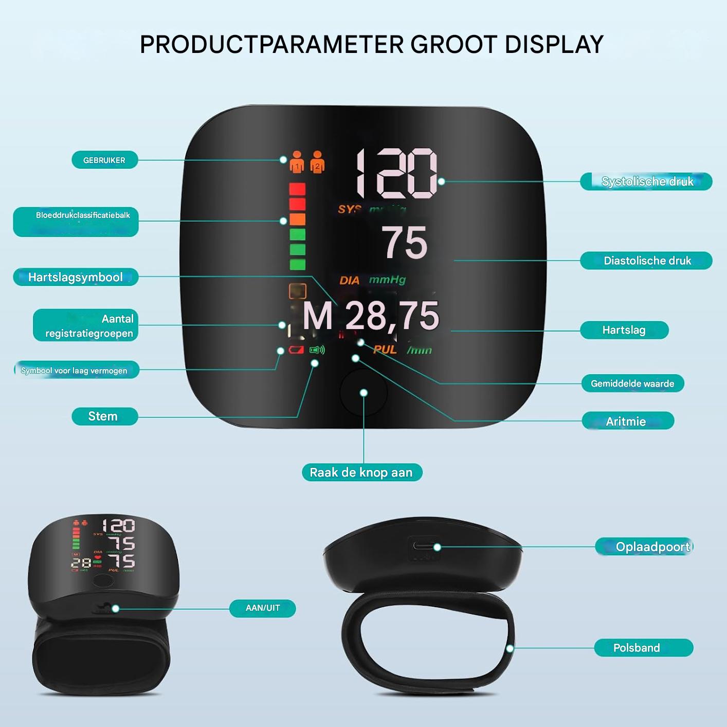 PulseMate™ Pro |  Meet je bloeddruk in 30 seconden