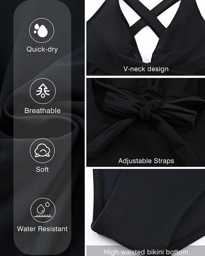 BelleWave – Corrigerend Badpak met Ruches en Rokdetail