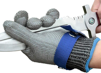 🧤⚔️ 50% KORTING! Alsof je een onverwoestbaar harnas van 316L-staal om je handen trekt dat het scherpste mes laat afketsen! Snijbestendig niveau A9 – vlees, vis, oesters, jij snijdt, het staal beschermt.