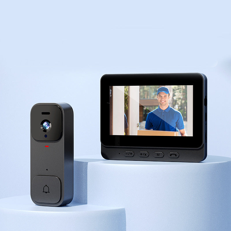 ⚡Slimme videodeurbel met 4,3" scherm – live bewaking & tweerichtingsaudio🏡