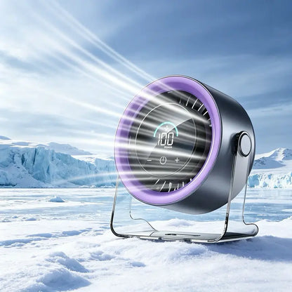 📢📢50% KORTING !! ❄️ HOGE-SNELHEID BUREAUVENTILATOR MET TEC KOELING — Directe Thermoelektrische Koeling | Instelbare Snelheden | Draagbaar Ontwerp 🌬️