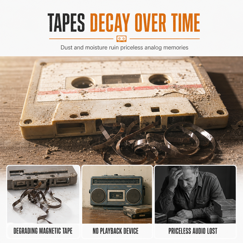 TapeSaver™ | Luister uw oude cassettes opnieuw & bewaar ze digitaal